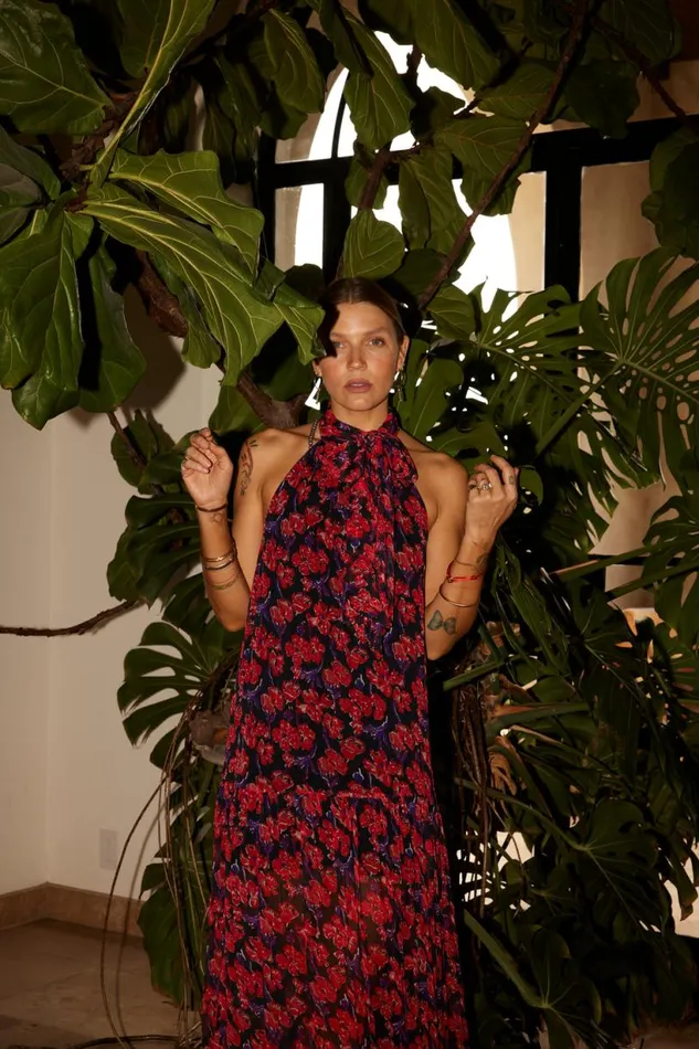 Natalie Martin INDIANA MAXI Chiffon Watercolor Onyx Shop Dresses