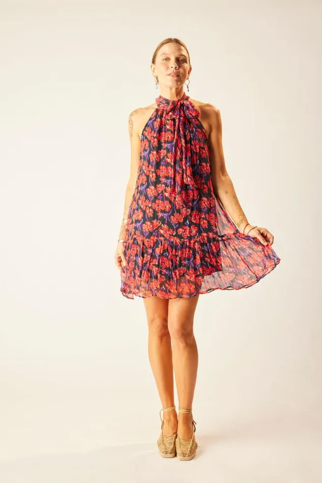 Natalie Martin INDIANA MINI Chiffon Watercolor Onyx Shop Dresses