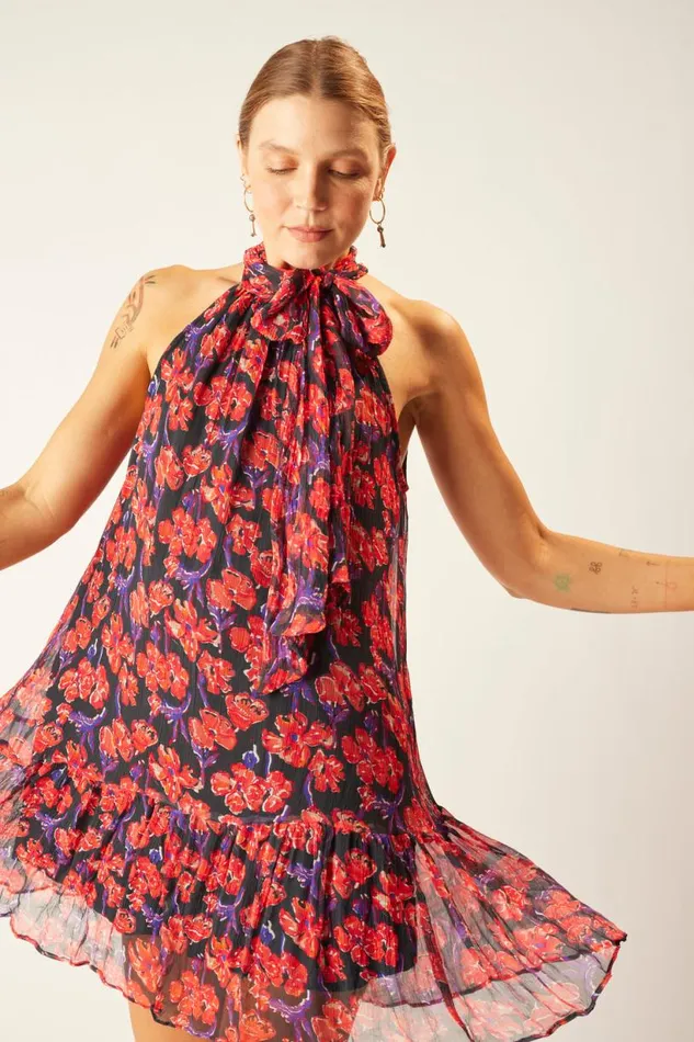 Natalie Martin INDIANA MINI Chiffon Watercolor Onyx Shop Dresses