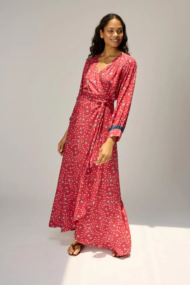 Natalie Martin KATE LONG SLEEVE MAXI Pinwheel Barn Red Shop Dresses