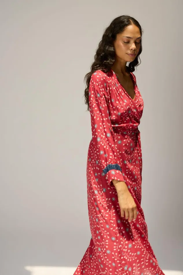 Natalie Martin KATE LONG SLEEVE MAXI Pinwheel Barn Red Shop Dresses