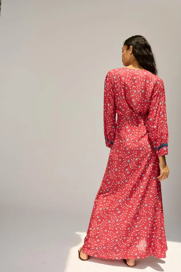 Natalie Martin KATE LONG SLEEVE MAXI Pinwheel Barn Red Shop Dresses