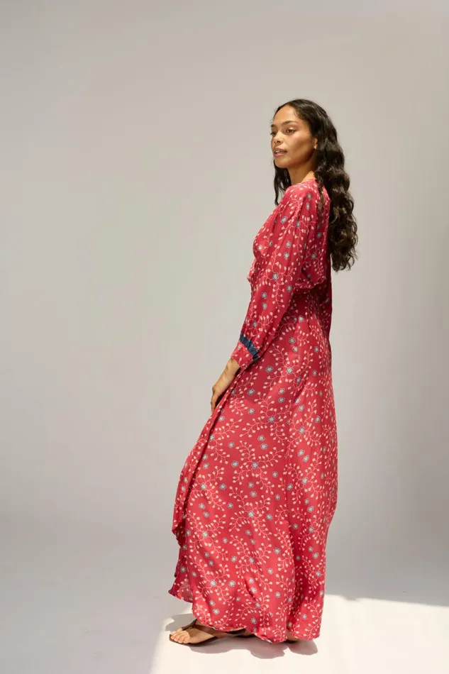 Natalie Martin KATE LONG SLEEVE MAXI Pinwheel Barn Red Shop Dresses