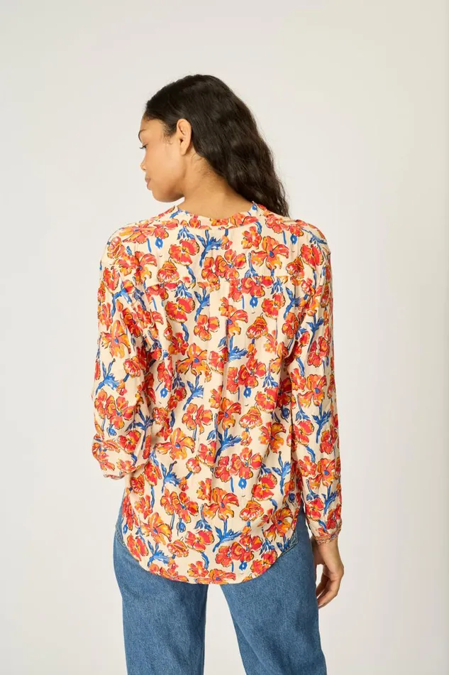 Natalie Martin LESLIE SHIRT Silk Clementine Shop Tops