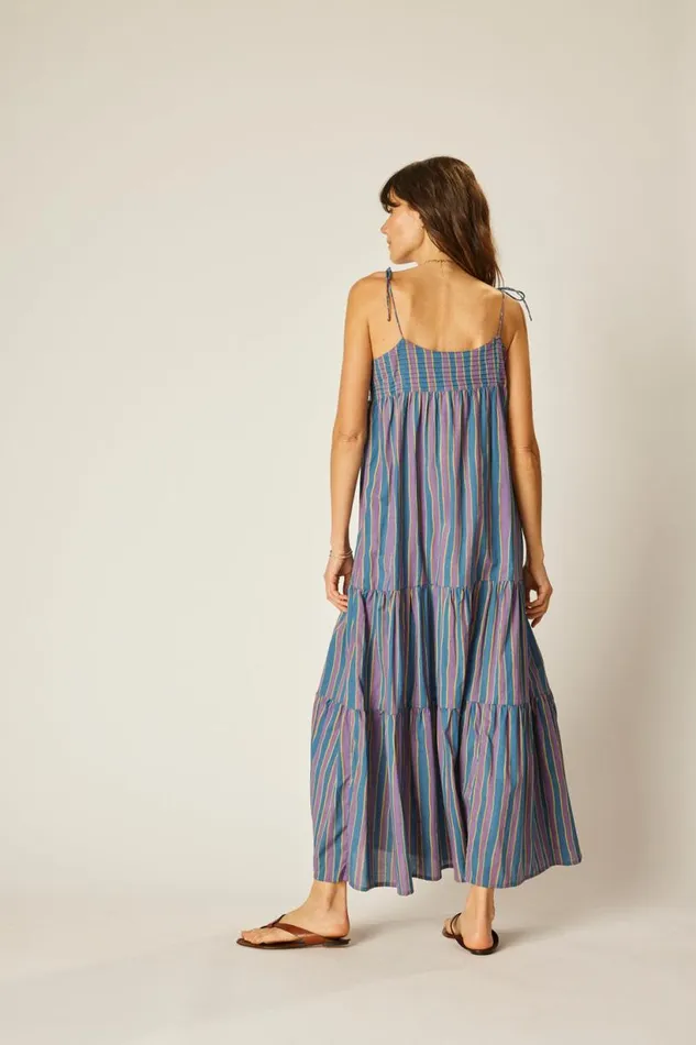 Natalie Martin MELANIE DRESS Batik Stripe Lavender Shop Dresses