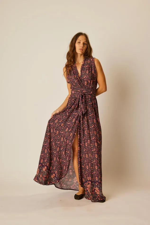 Natalie Martin NICO SLEEVELESS MAXI Petite Fleur Noire Shop Dresses