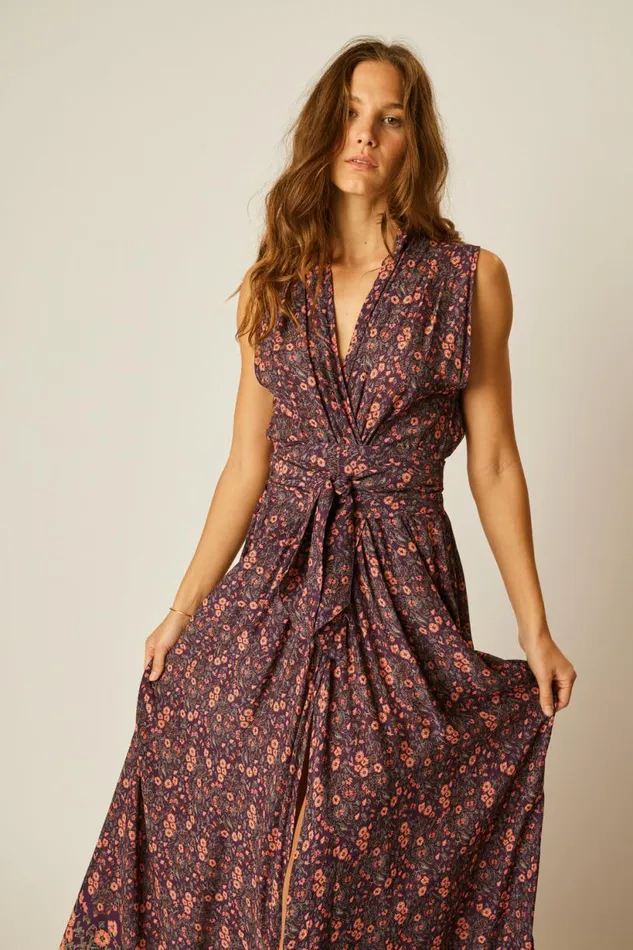 Natalie Martin NICO SLEEVELESS MAXI Petite Fleur Noire Shop Dresses