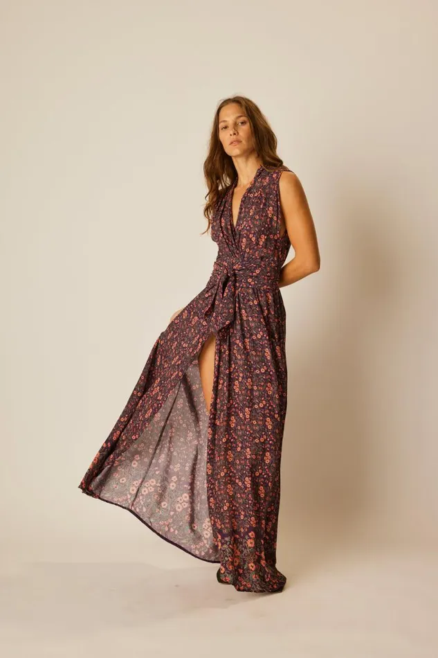 Natalie Martin NICO SLEEVELESS MAXI Petite Fleur Noire Shop Dresses