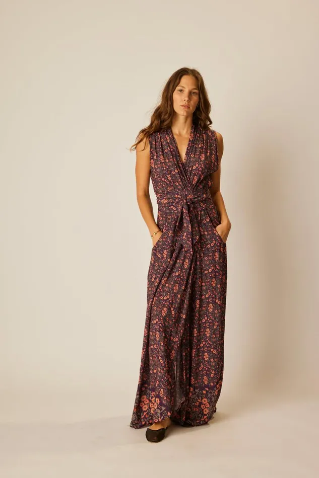 Natalie Martin NICO SLEEVELESS MAXI Petite Fleur Noire Shop Dresses