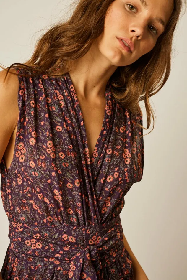 Natalie Martin NICO SLEEVELESS MAXI Petite Fleur Noire Shop Dresses