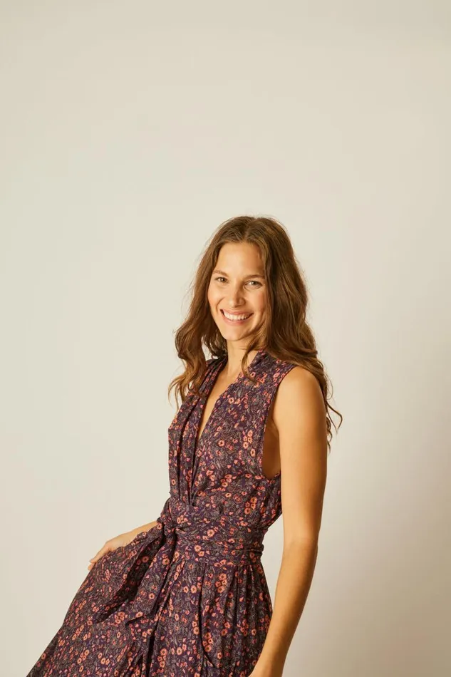 Natalie Martin NICO SLEEVELESS MAXI Petite Fleur Noire Shop Dresses