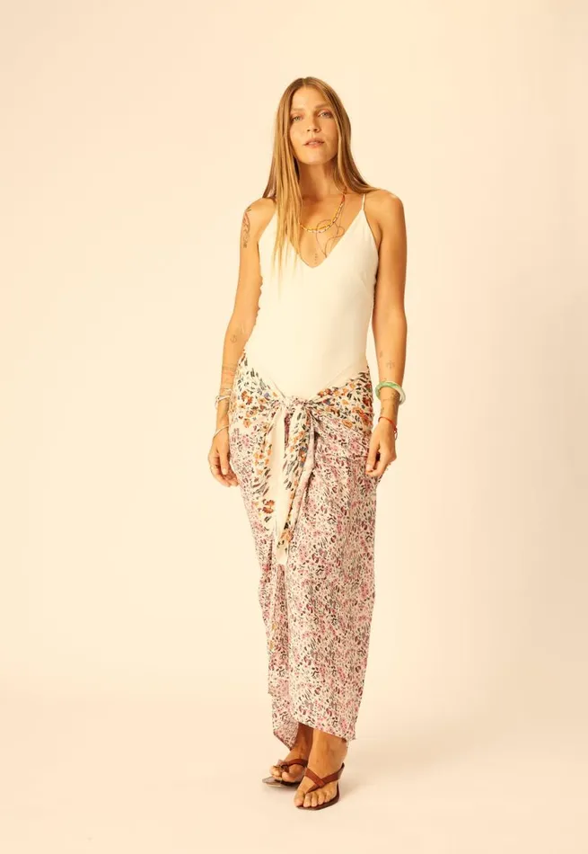 Natalie Martin SARONGSCARF Petite Fleur Rose Shop Bottoms