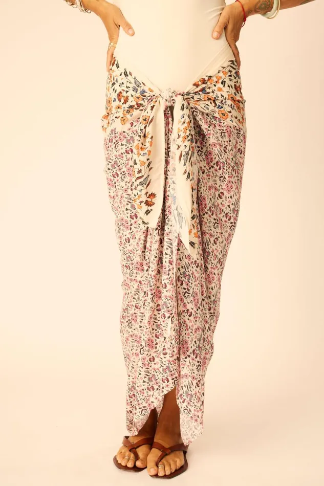 Natalie Martin SARONGSCARF Petite Fleur Rose Shop Bottoms