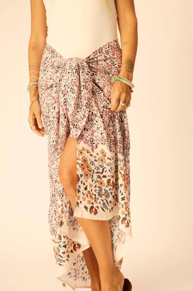 Natalie Martin SARONGSCARF Petite Fleur Rose Shop Bottoms