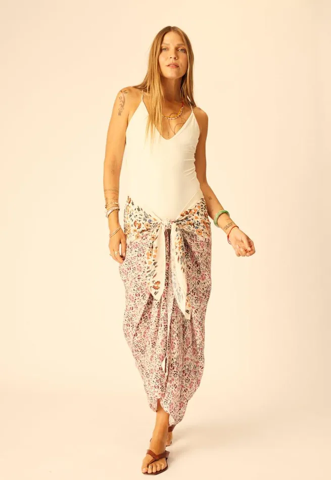 Natalie Martin SARONGSCARF Petite Fleur Rose Shop Bottoms