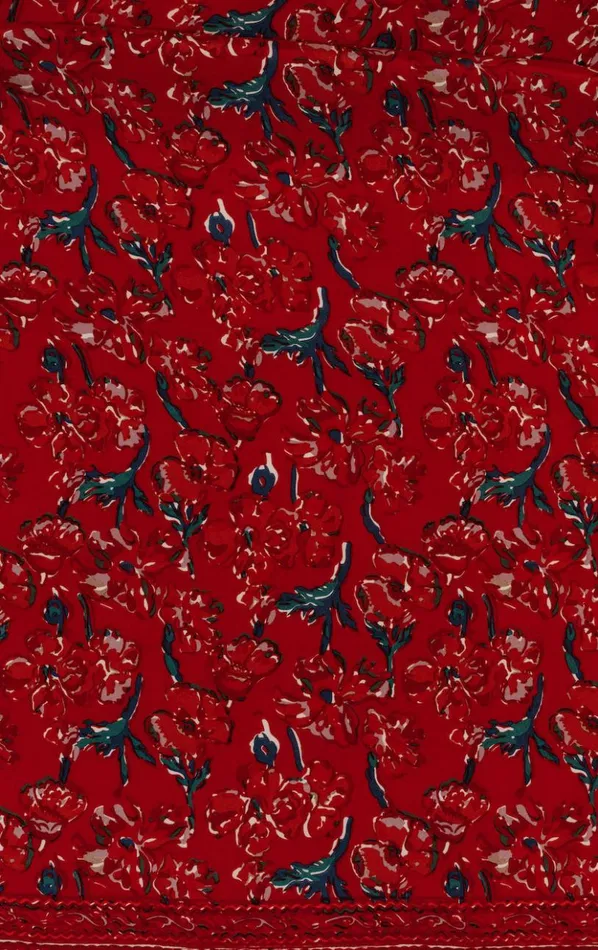 Natalie Martin SARONGSCARF Silk Watercolor Vermillion Shop Bottoms