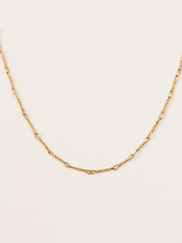Necklaces Able Women Twist Chain Necklace Gold Vermeil