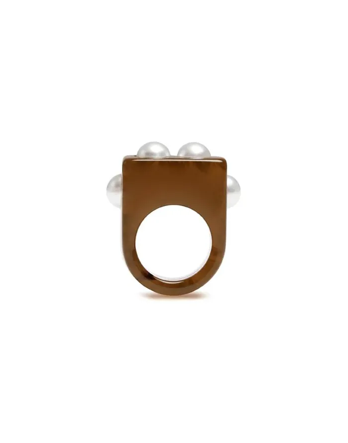 Nefertiti Ring Solid Tortoiseshell Women La Double J Jewelry