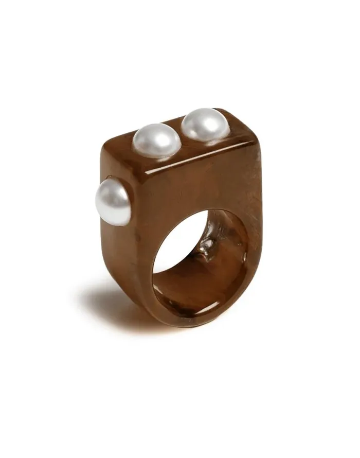 Nefertiti Ring Solid Tortoiseshell Women La Double J Jewelry
