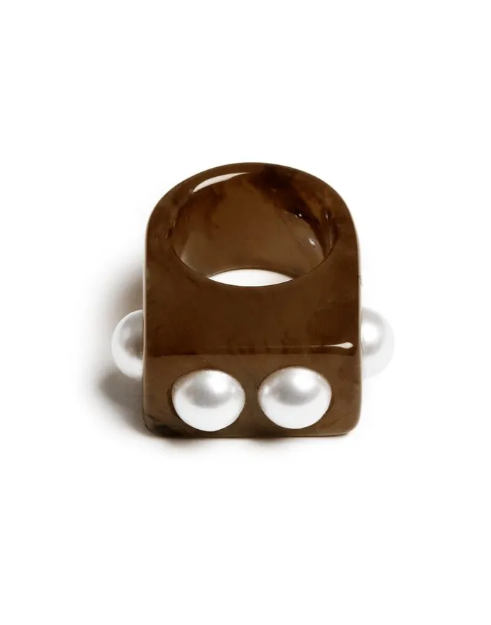 Nefertiti Ring Solid Tortoiseshell Women La Double J Jewelry