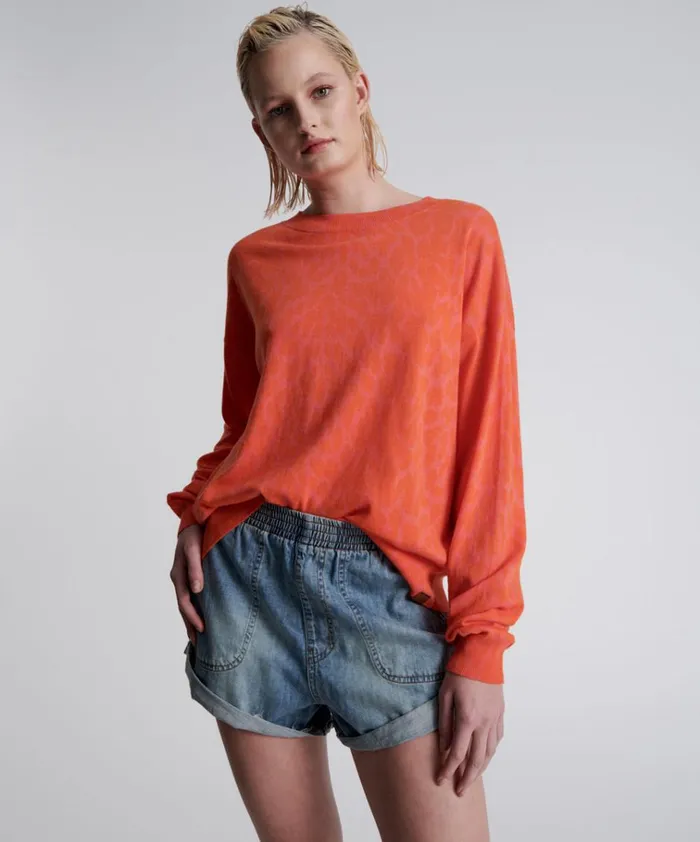 NEON LEOPARD KNIT SWEATER Women One Teaspoon Knitwear