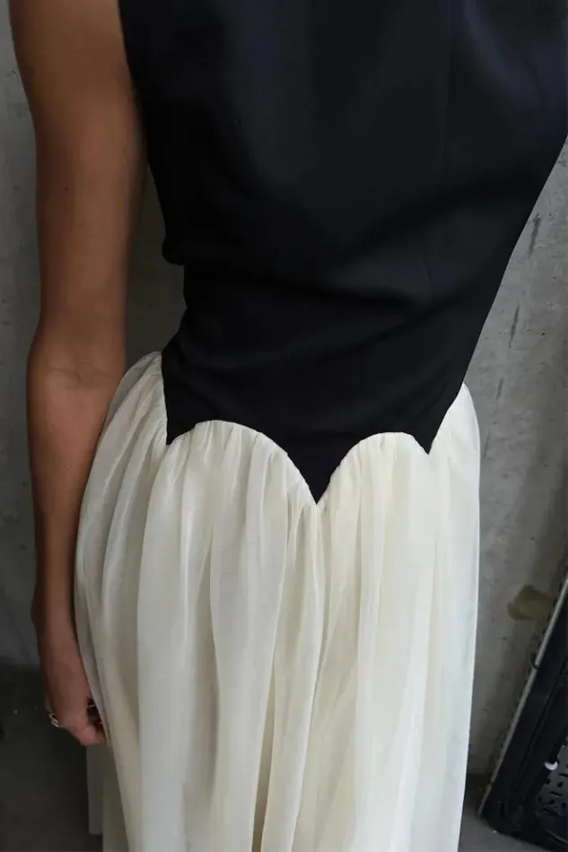 Never Fully Dressed Black And Cream Monika Dress Women Wedding Guest