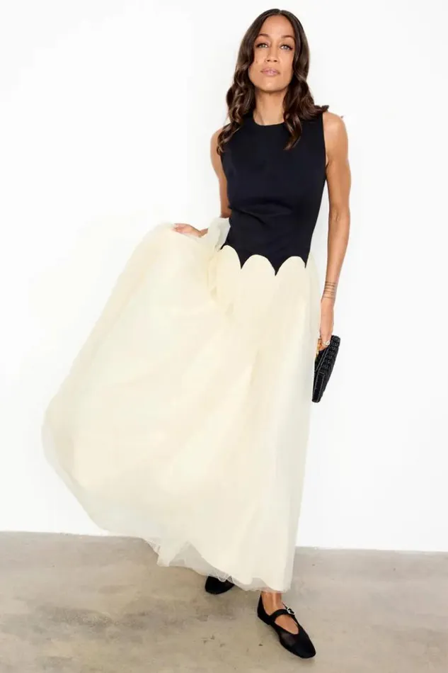 Never Fully Dressed Black And Cream Monika Dress Women Wedding Guest