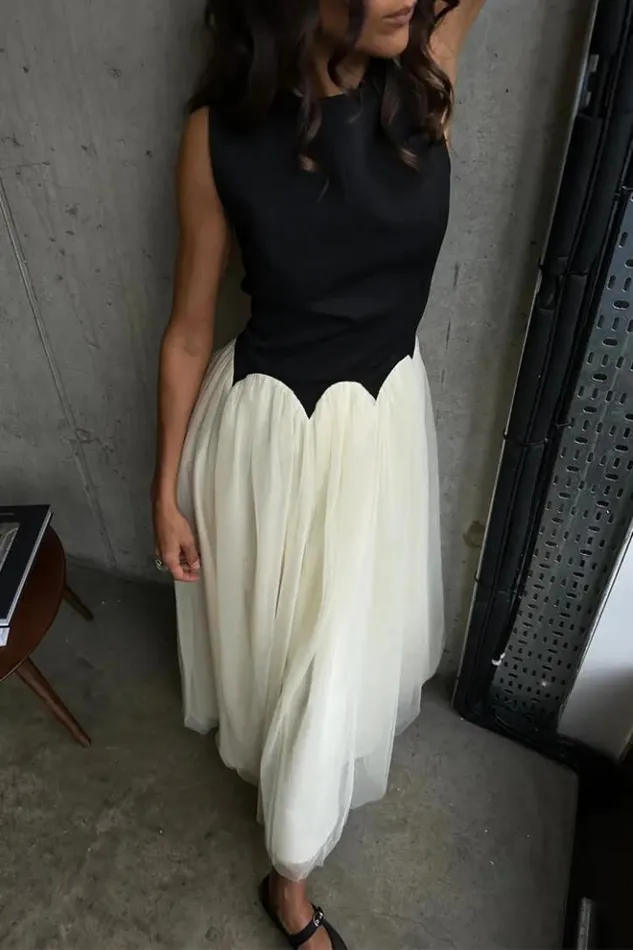 Never Fully Dressed Black And Cream Monika Dress Women Wedding Guest