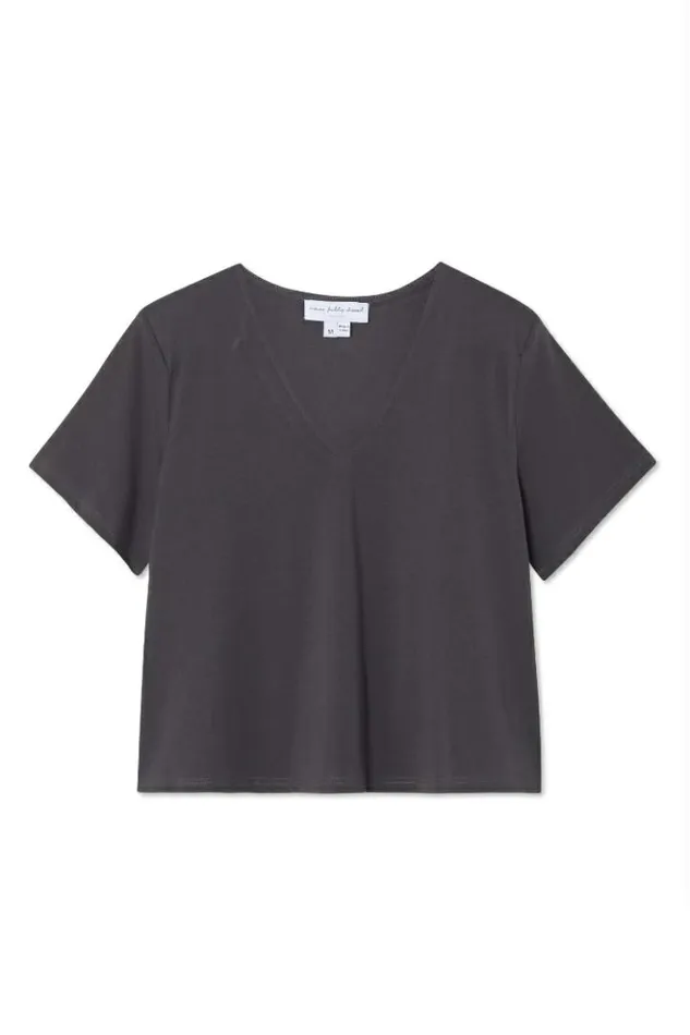 Never Fully Dressed Grey TShirt With Shoulder Pads Women Newness