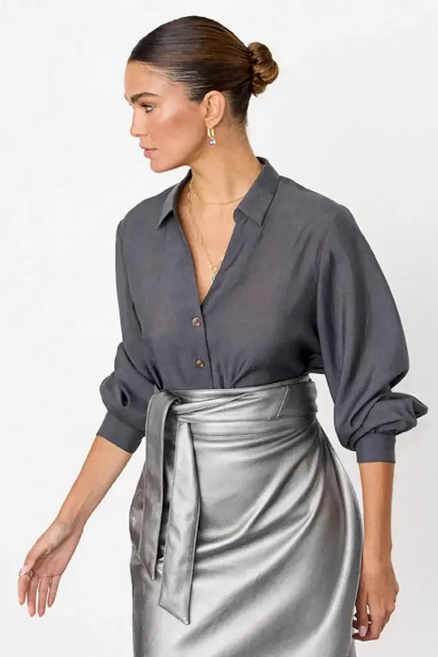Never Fully Dressed Gunmetal Miley Shirt Women Shirts