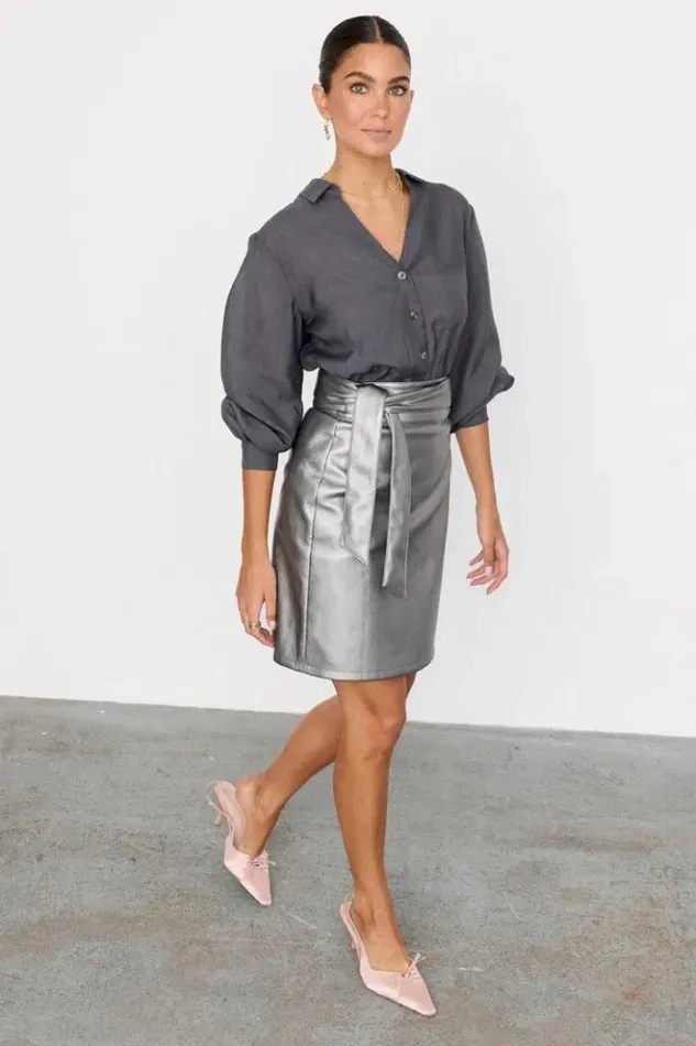 Never Fully Dressed Gunmetal Miley Shirt Women Shirts