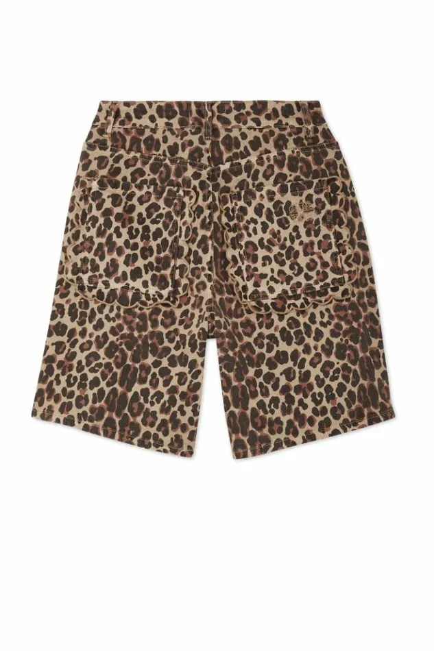 Never Fully Dressed Leopard Lucia Scallop Pocket Long Shorts Women Trousers and Shorts