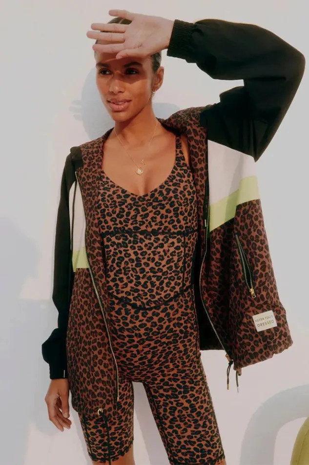 Never Fully Dressed Leopard Windbreaker Jacket Women Jackets and Coats