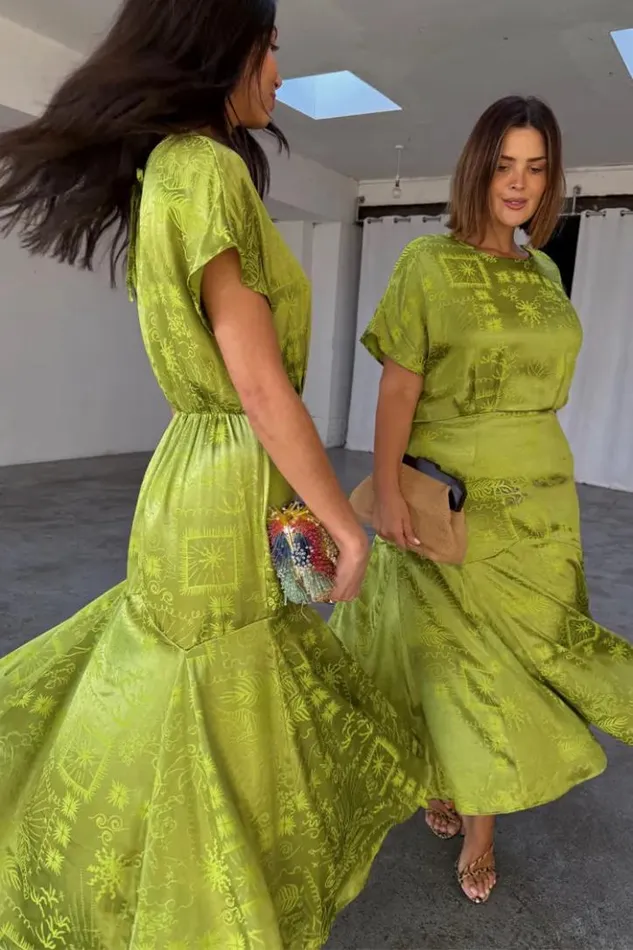 Never Fully Dressed Lime Safari Erin Dress Women Newness