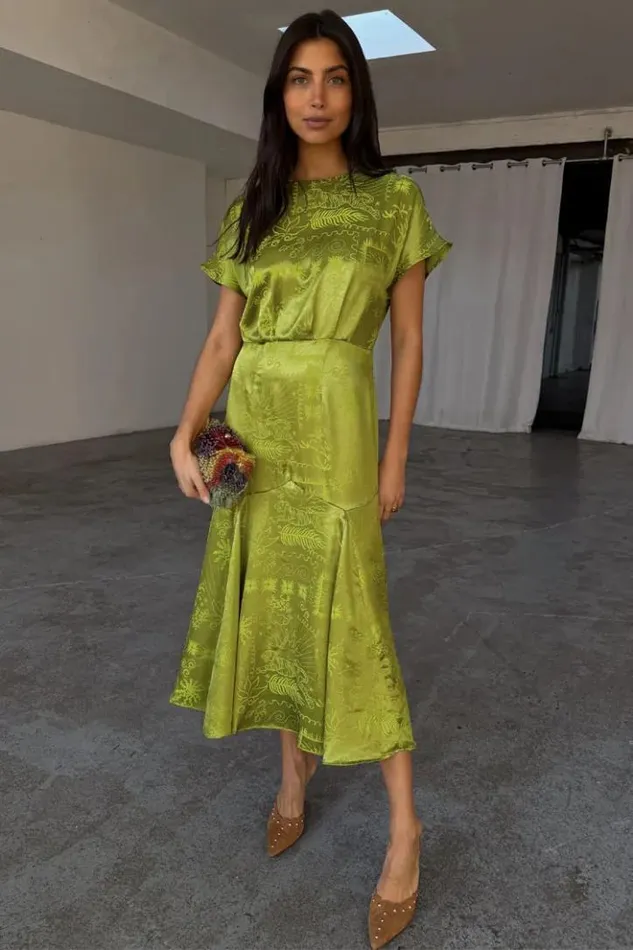 Never Fully Dressed Lime Safari Erin Dress Women Newness