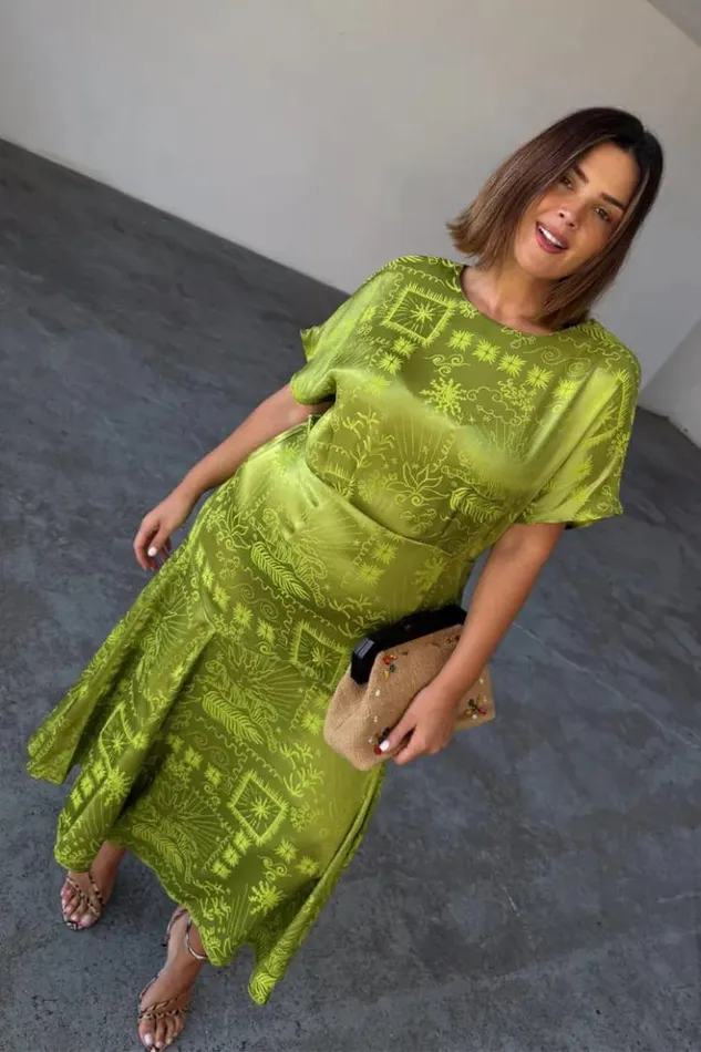 Never Fully Dressed Lime Safari Erin Dress Women Newness
