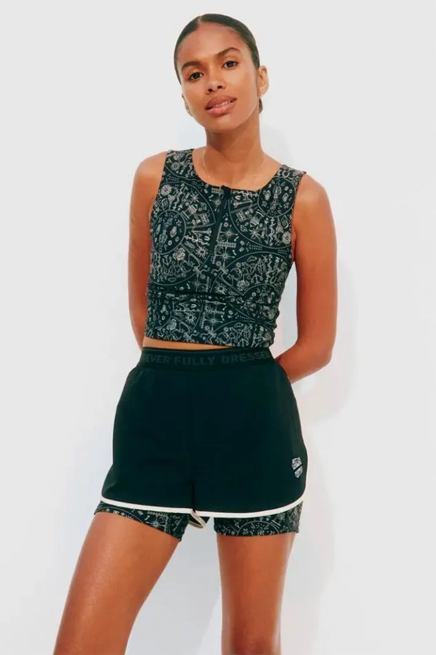Never Fully Dressed Map Running Short Women Trousers and Shorts