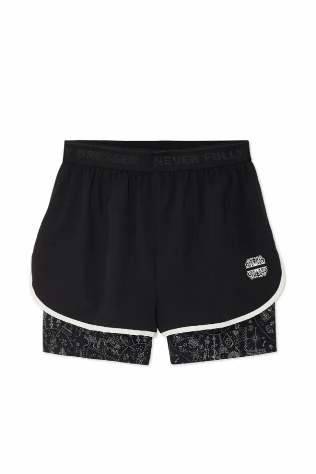 Never Fully Dressed Map Running Short Women Trousers and Shorts