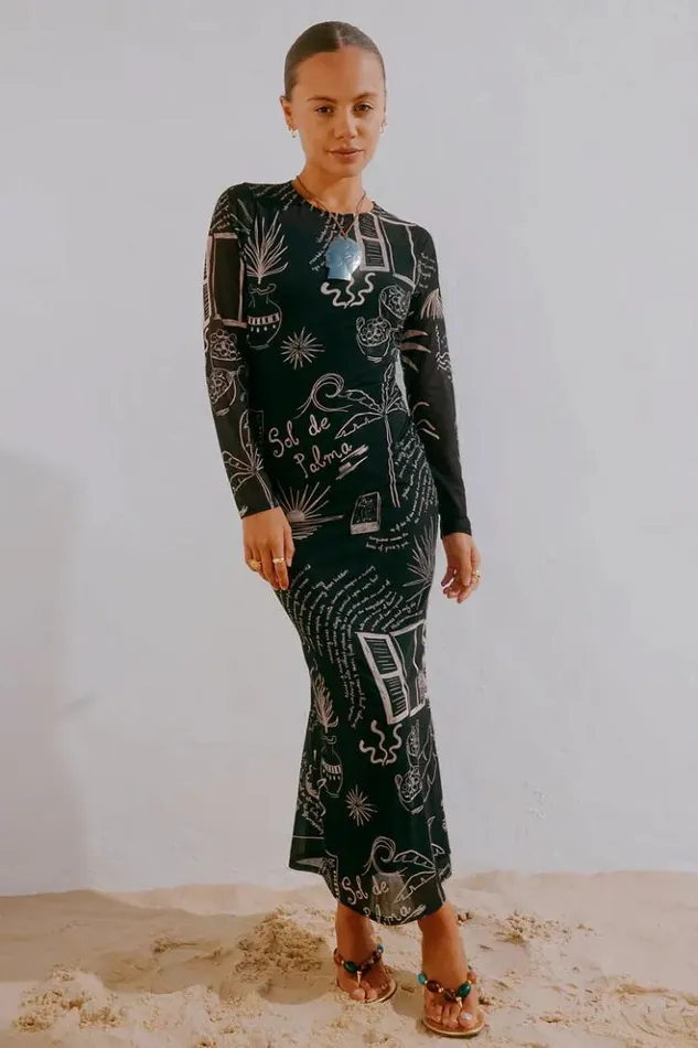 Never Fully Dressed Mono Palma Mesh Dress Women Newness