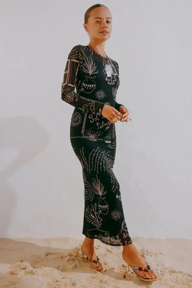 Never Fully Dressed Mono Palma Mesh Dress Women Newness