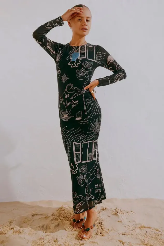 Never Fully Dressed Mono Palma Mesh Dress Women Newness