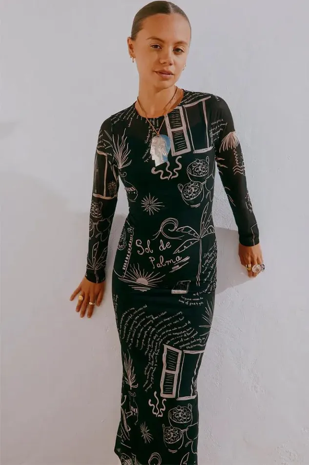 Never Fully Dressed Mono Palma Mesh Dress Women Newness