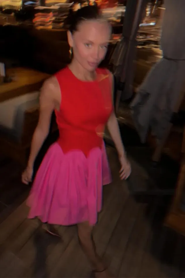 Never Fully Dressed Red And Pink Mini Monika Dress Women Newness
