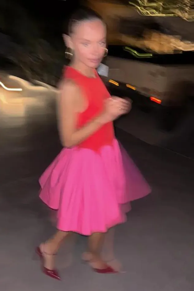 Never Fully Dressed Red And Pink Mini Monika Dress Women Newness