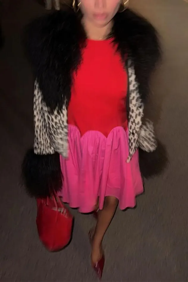 Never Fully Dressed Red And Pink Mini Monika Dress Women Newness