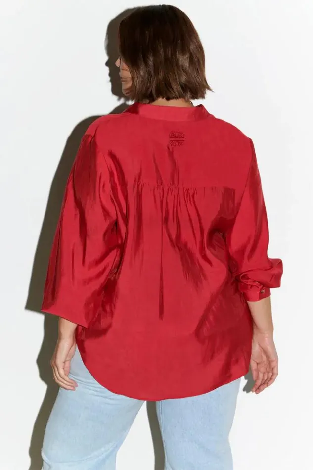 Never Fully Dressed Red Miley Shirt Women Shirts