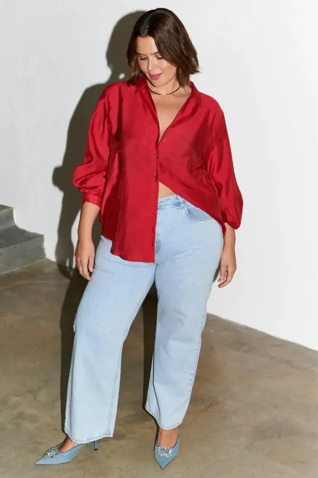 Never Fully Dressed Red Miley Shirt Women Shirts