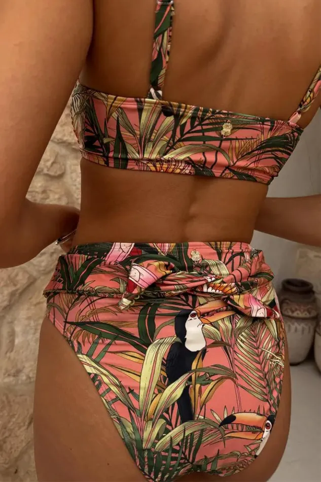 Never Fully Dressed Toucan High Waist Bikini Bottom Women Swim