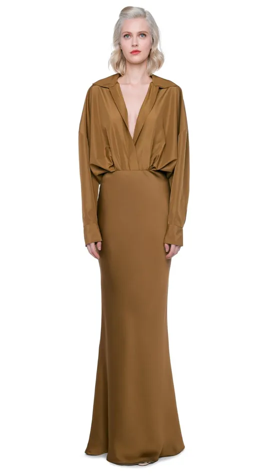 Norma Kamali Bottoms BIAS OBIE SKIRT Woods 8211 Clothing