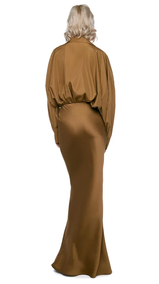 Norma Kamali Bottoms BIAS OBIE SKIRT Woods 8211 Clothing